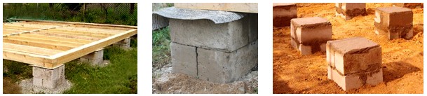 опорно   стовпчастий фундамент   використовується в малоповерховому будівництві, переважно в процесі зведення будівель побутового призначення та житлових будинків без підвальних приміщень